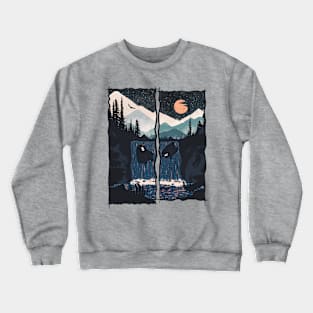 Orange Moon Crewneck Sweatshirt